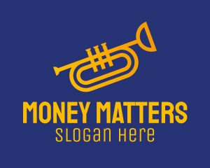 Brass Trumpet Instrument  logo design