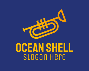 Brass Trumpet Instrument  logo design