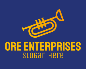 Brass Trumpet Instrument  logo design