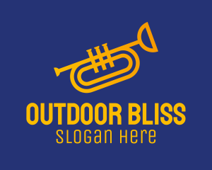 Brass Trumpet Instrument  logo design