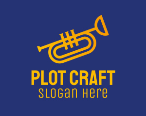 Brass Trumpet Instrument  logo design