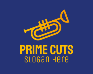 Brass Trumpet Instrument  logo design