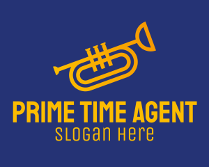 Brass Trumpet Instrument  logo design