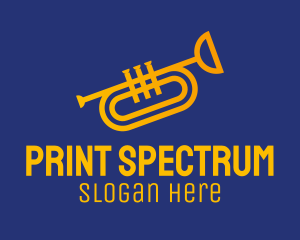 Brass Trumpet Instrument  logo design