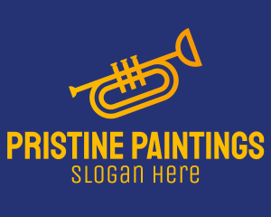 Brass Trumpet Instrument  logo design