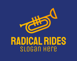 Brass Trumpet Instrument  logo design