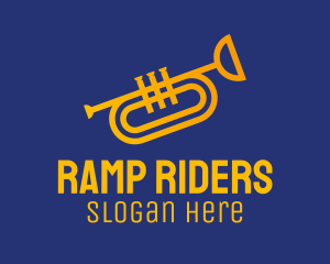 Brass Trumpet Instrument  logo design