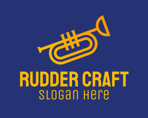 Brass Trumpet Instrument  logo design