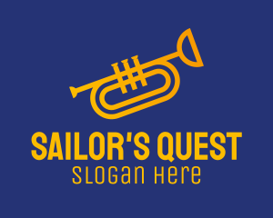 Brass Trumpet Instrument  logo design