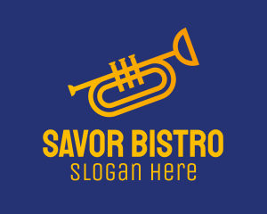 Brass Trumpet Instrument  logo design