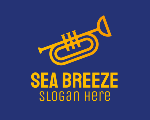 Brass Trumpet Instrument  logo design