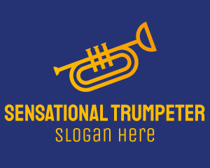 Brass Trumpet Instrument  logo design