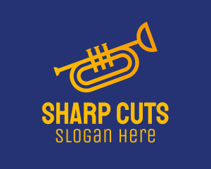 Brass Trumpet Instrument  logo design