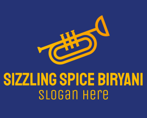 Brass Trumpet Instrument  logo design