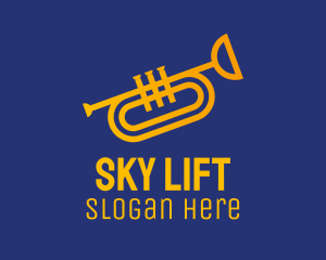 Brass Trumpet Instrument  logo design