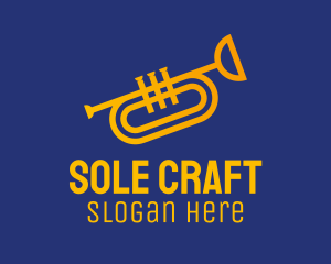 Brass Trumpet Instrument  logo design