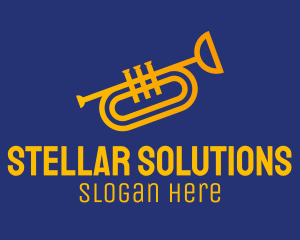 Brass Trumpet Instrument  logo design