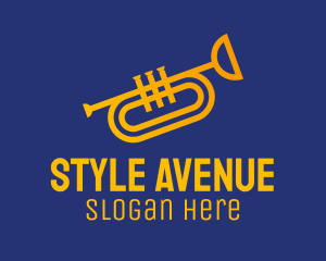 Brass Trumpet Instrument  logo design