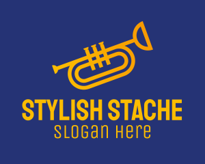 Brass Trumpet Instrument  logo design