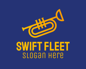 Brass Trumpet Instrument  logo design