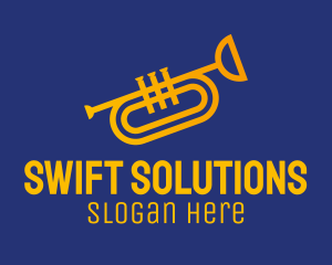 Brass Trumpet Instrument  logo design