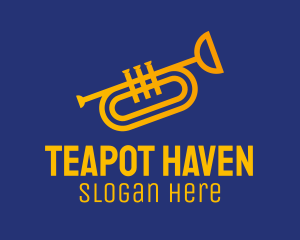 Brass Trumpet Instrument  logo design