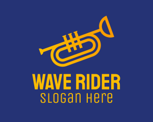 Brass Trumpet Instrument  logo design