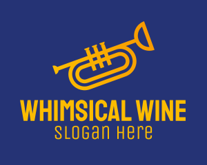 Brass Trumpet Instrument  logo design