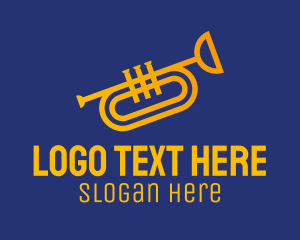 Orchestra - Brass Trumpet Instrument logo design