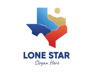 Texas State Map logo design