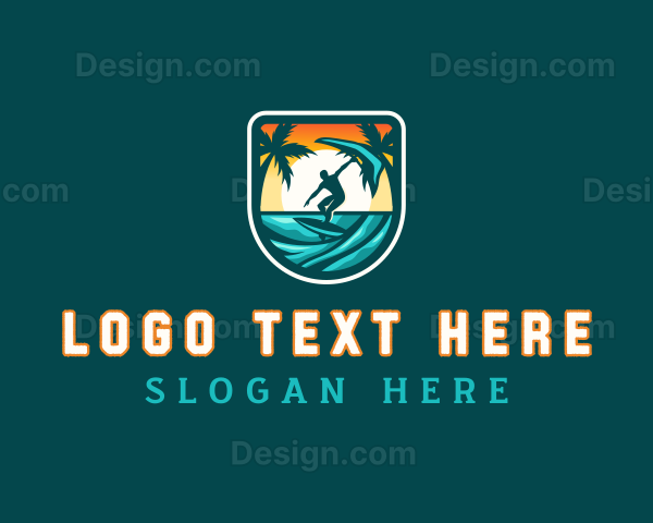 Beach Foil Surfing Logo