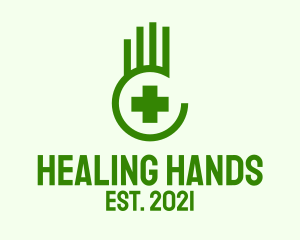 Medical Hand Cross  logo design