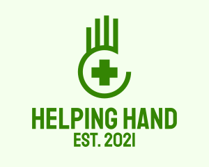 Medical Hand Cross  logo design