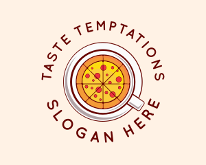 Pizza Restaurant Dish Logo