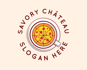 Pizza Restaurant Dish logo design