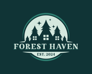 Forest House Tree logo design