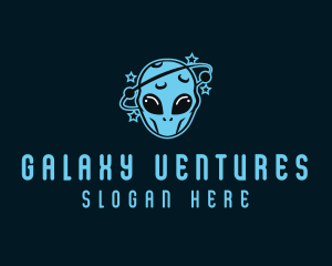 Space Galaxy Alien logo design