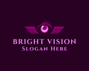 Violet Eye Wing logo design