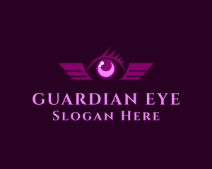 Violet Eye Wing logo design