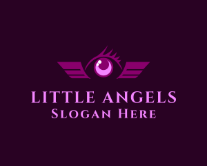 Violet Eye Wing logo design