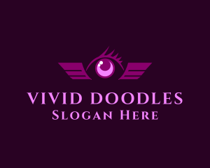 Violet Eye Wing logo design