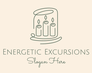 Wax Candle Monoline logo design