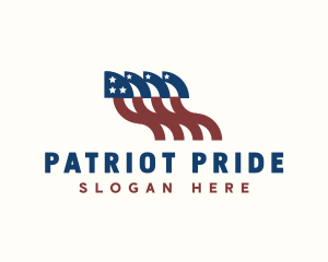 American Flag Patriot logo design