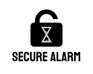 Hourglass Security Lock  logo design