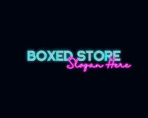 Neon Decoration Wordmark logo design