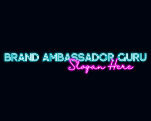 Neon Decoration Wordmark logo design