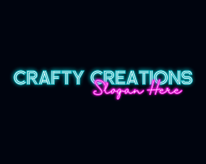 Neon Decoration Wordmark logo design