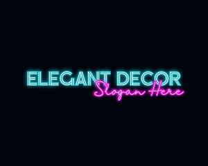 Neon Decoration Wordmark logo design