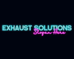 Neon Decoration Wordmark logo design