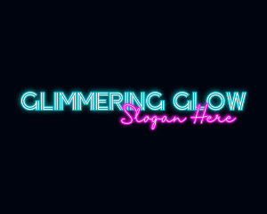 Neon Decoration Wordmark logo design